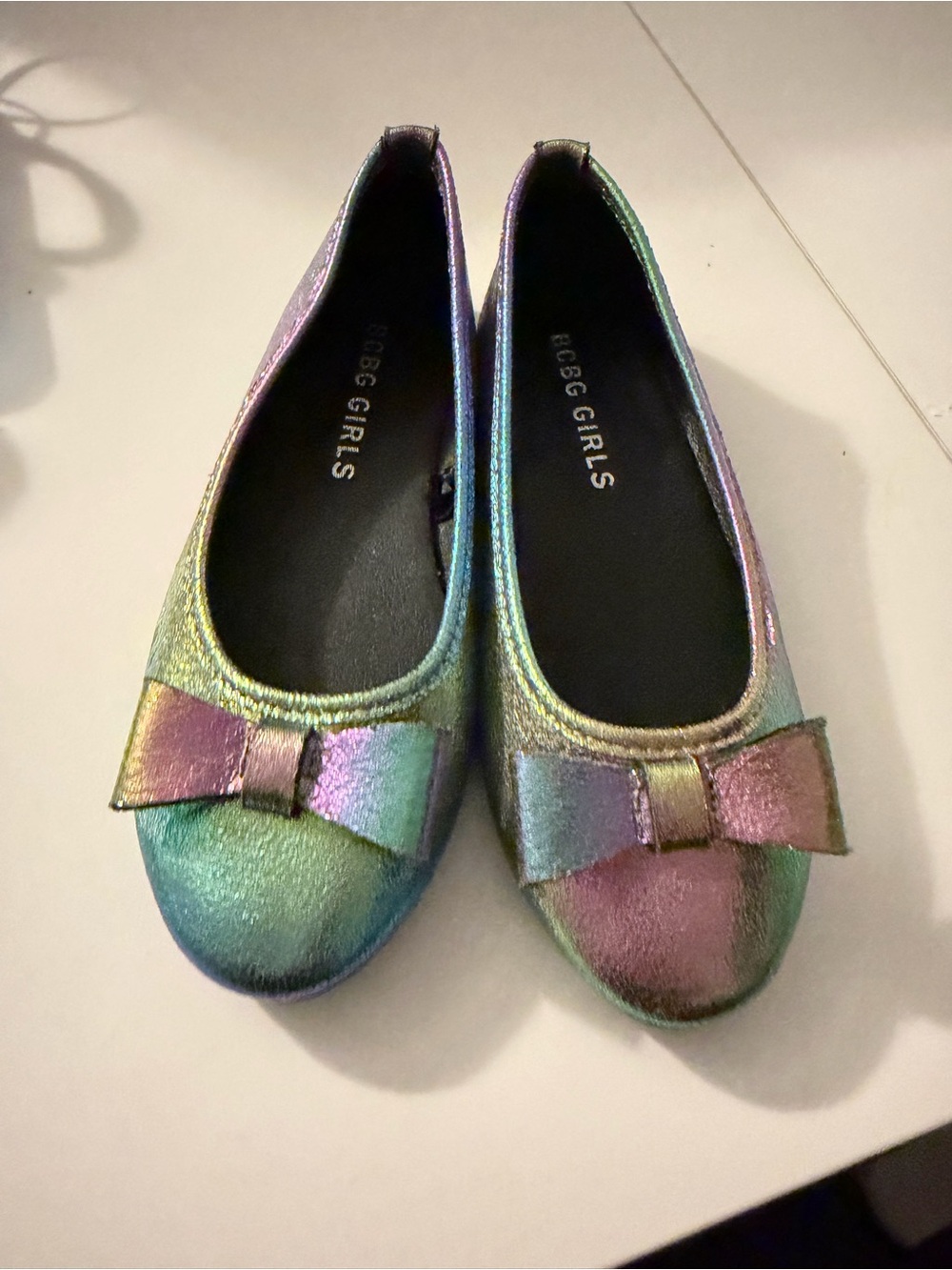 BCBGirls Iridescent Multicolor Bow Flats - Girls
